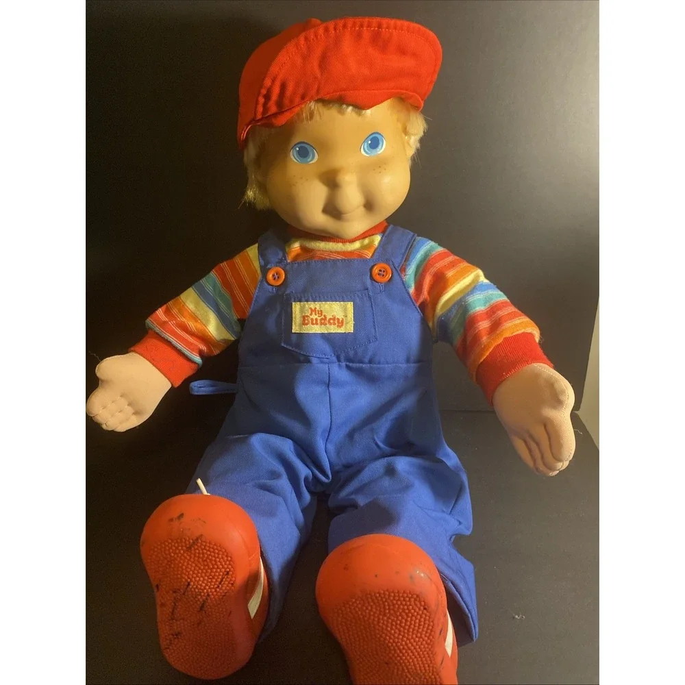 Vintage 1985 Playskool My Buddy Doll Hasbro Blonde Hair Blue Eyes With Red Hat